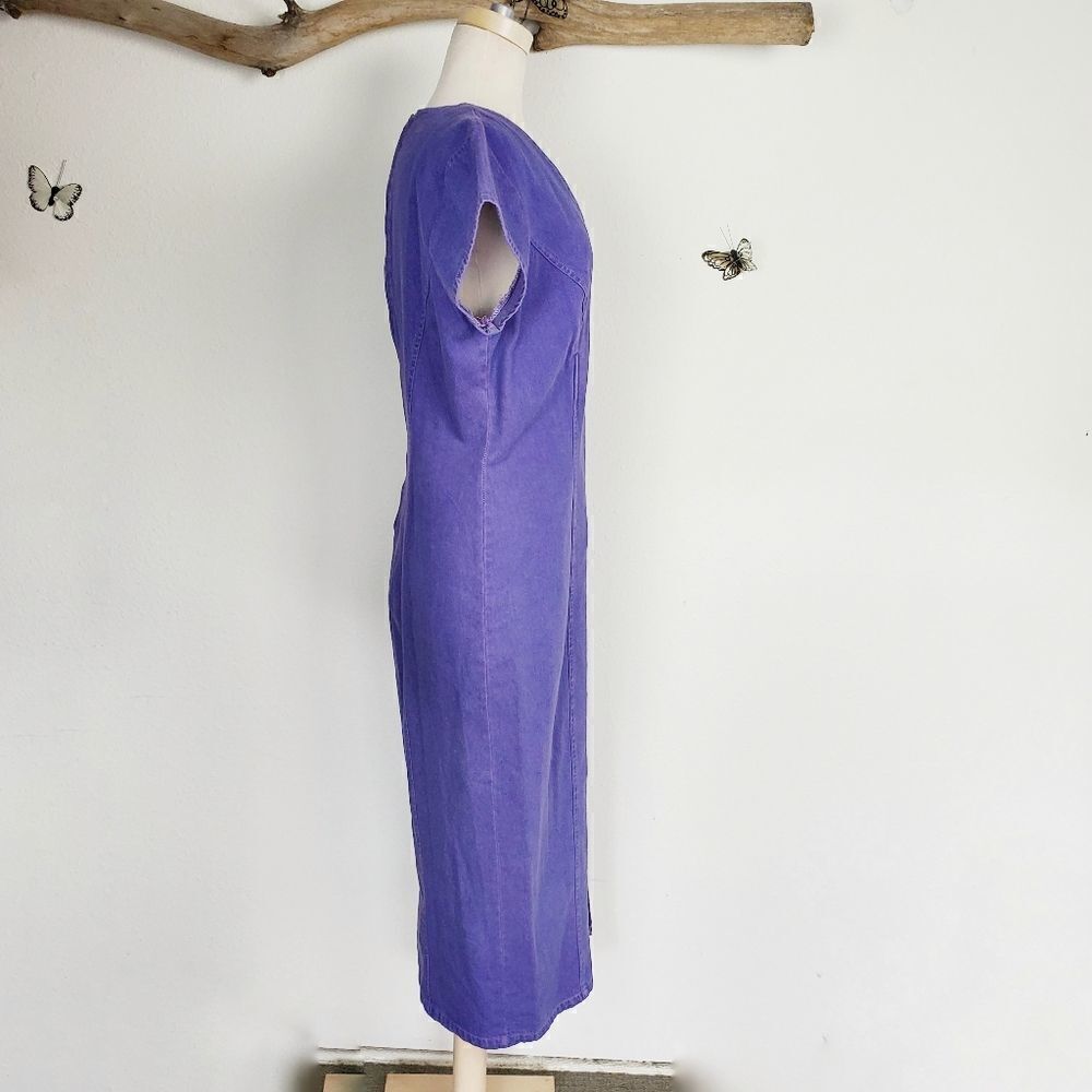 Vintage California gold rush purple denim dress - Picture 3 of 8